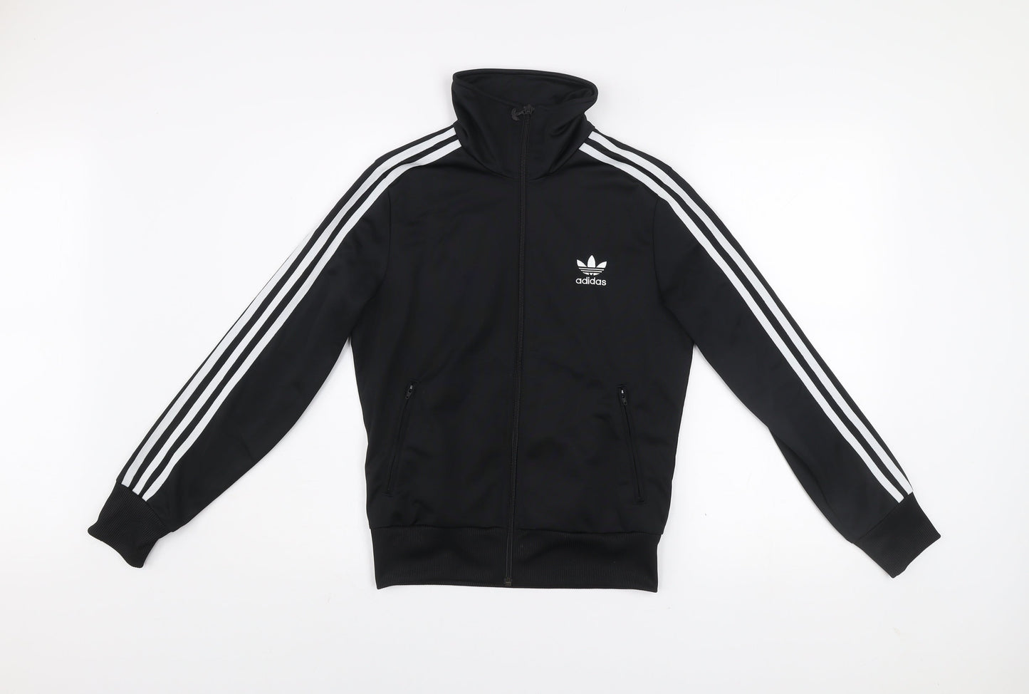 Adidas Men's Black Track Jacket Size 36 Regular Fit Full Zip