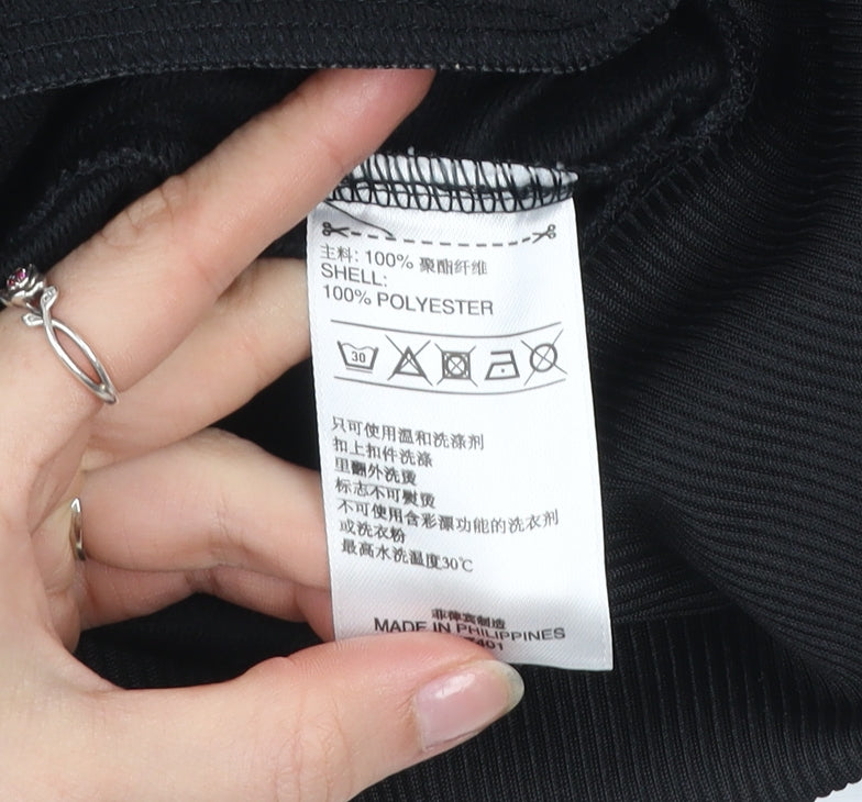 Adidas Men's Black Track Jacket Size 36 Regular Fit Full Zip