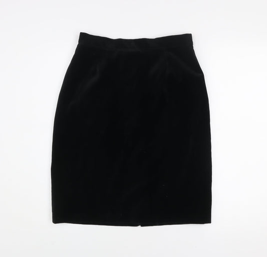 Début Women's Black Velvet Pencil Skirt Size 12 Lined Formal