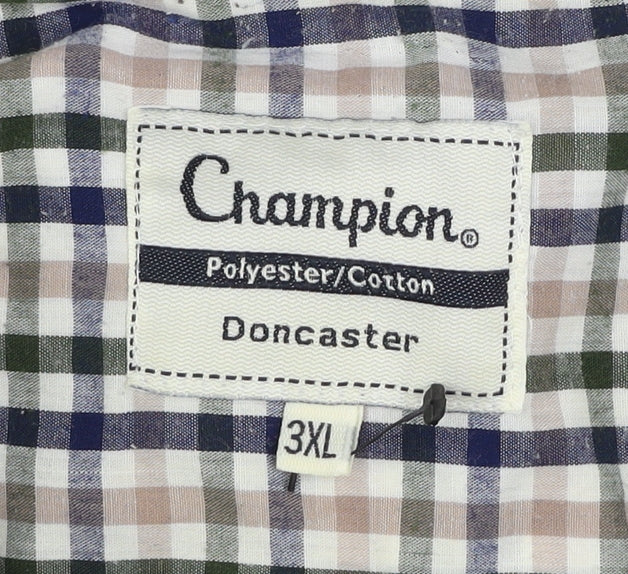 Champion Men’s Multicoloured Check Short Sleeve 3XL Button-Up Shirt