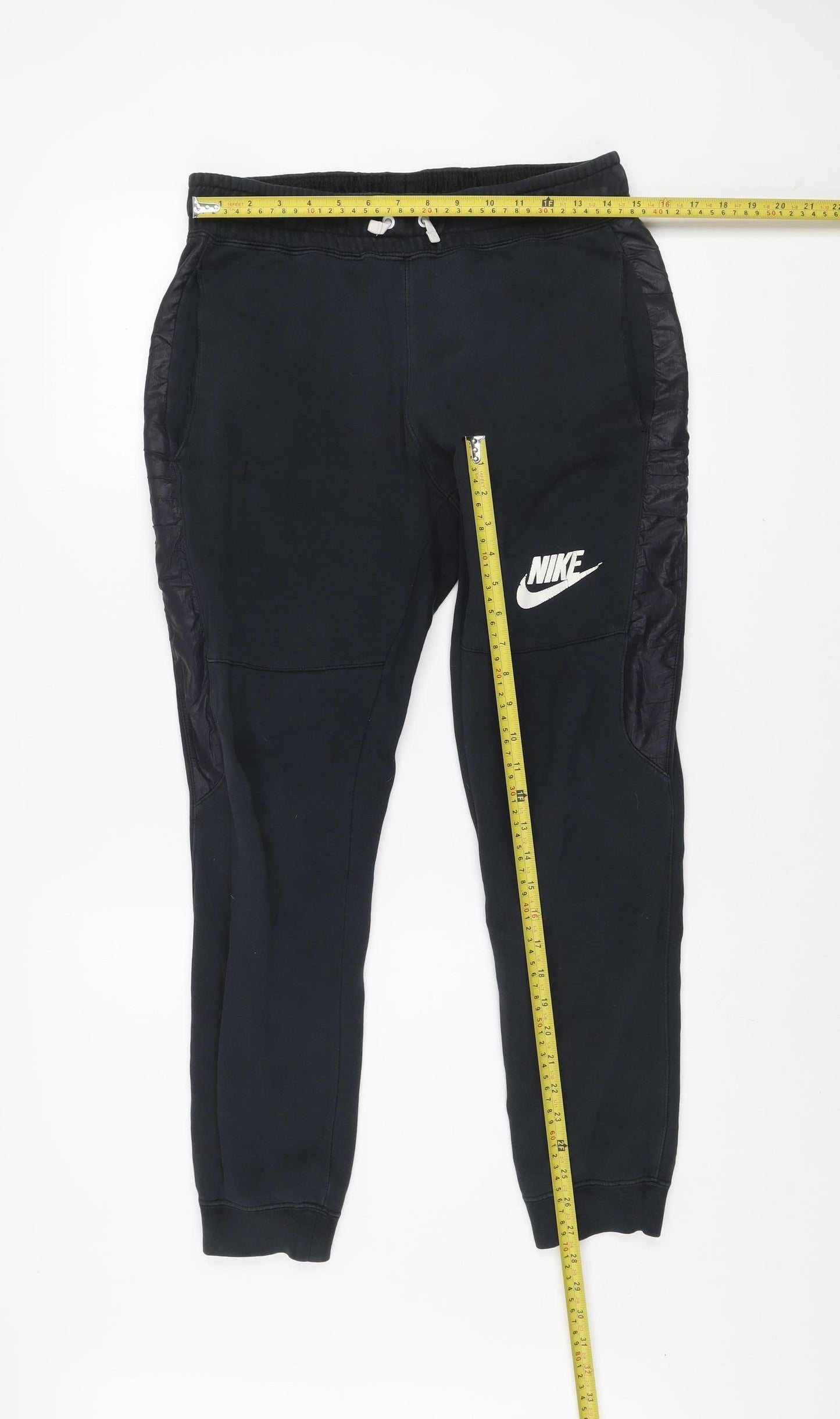 Nike Men's Black Small Jogger Sweatpants with Side Panels