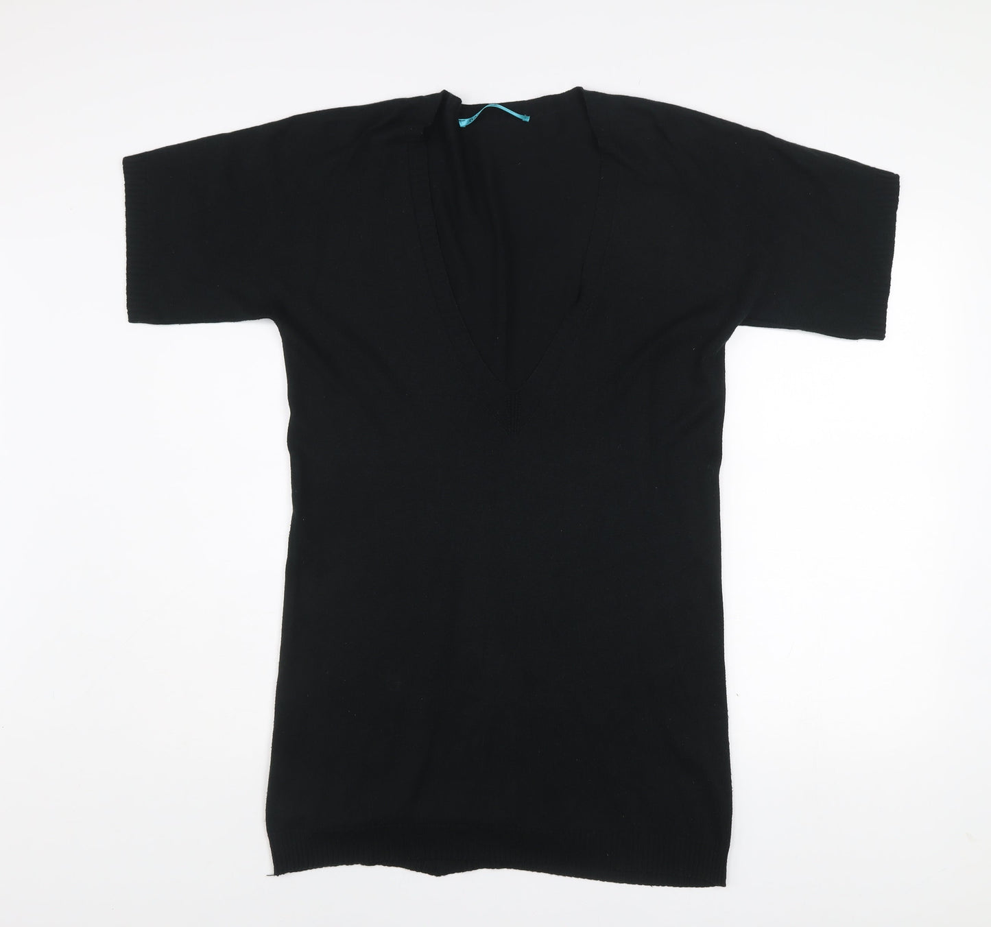 Oasis Women's Black Size 12 V-Neck Knit Bodycon Dress