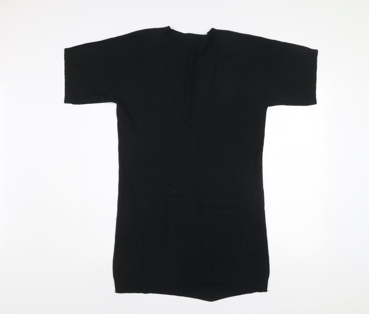 Oasis Women's Black Size 12 V-Neck Knit Bodycon Dress