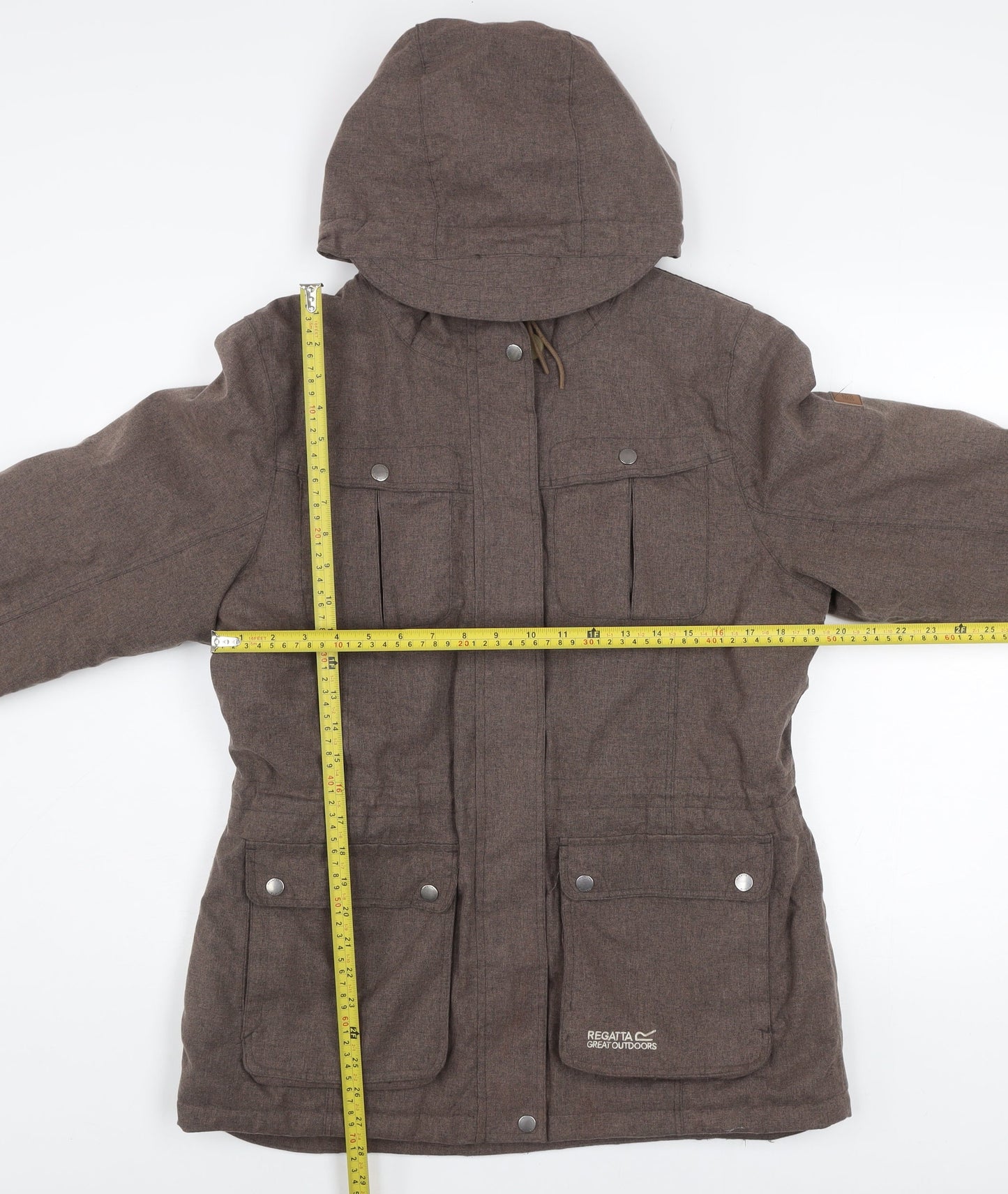 Regatta Women’s Brown Hooded Parka Jacket Size 16 Lined Waterproof