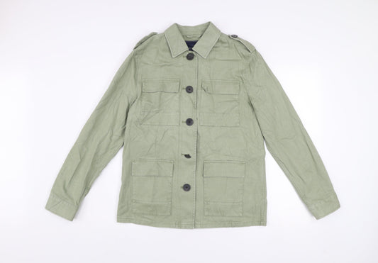 Jack Wills Women’s Green Military Style Cotton Jacket Size 12
