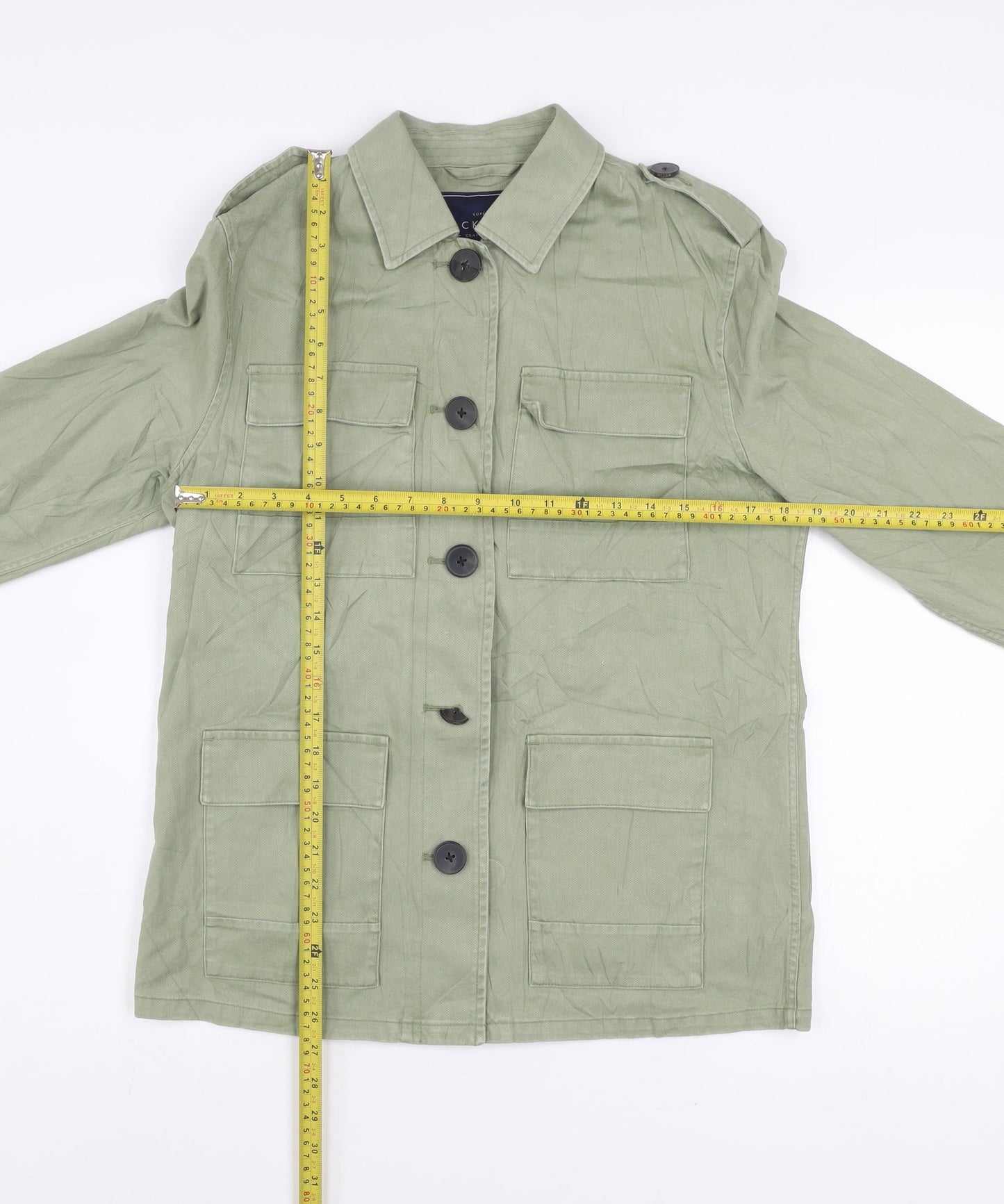 Jack Wills Women’s Green Military Style Cotton Jacket Size 12