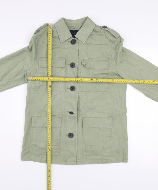 Jack Wills Women’s Green Military Style Cotton Jacket Size 12