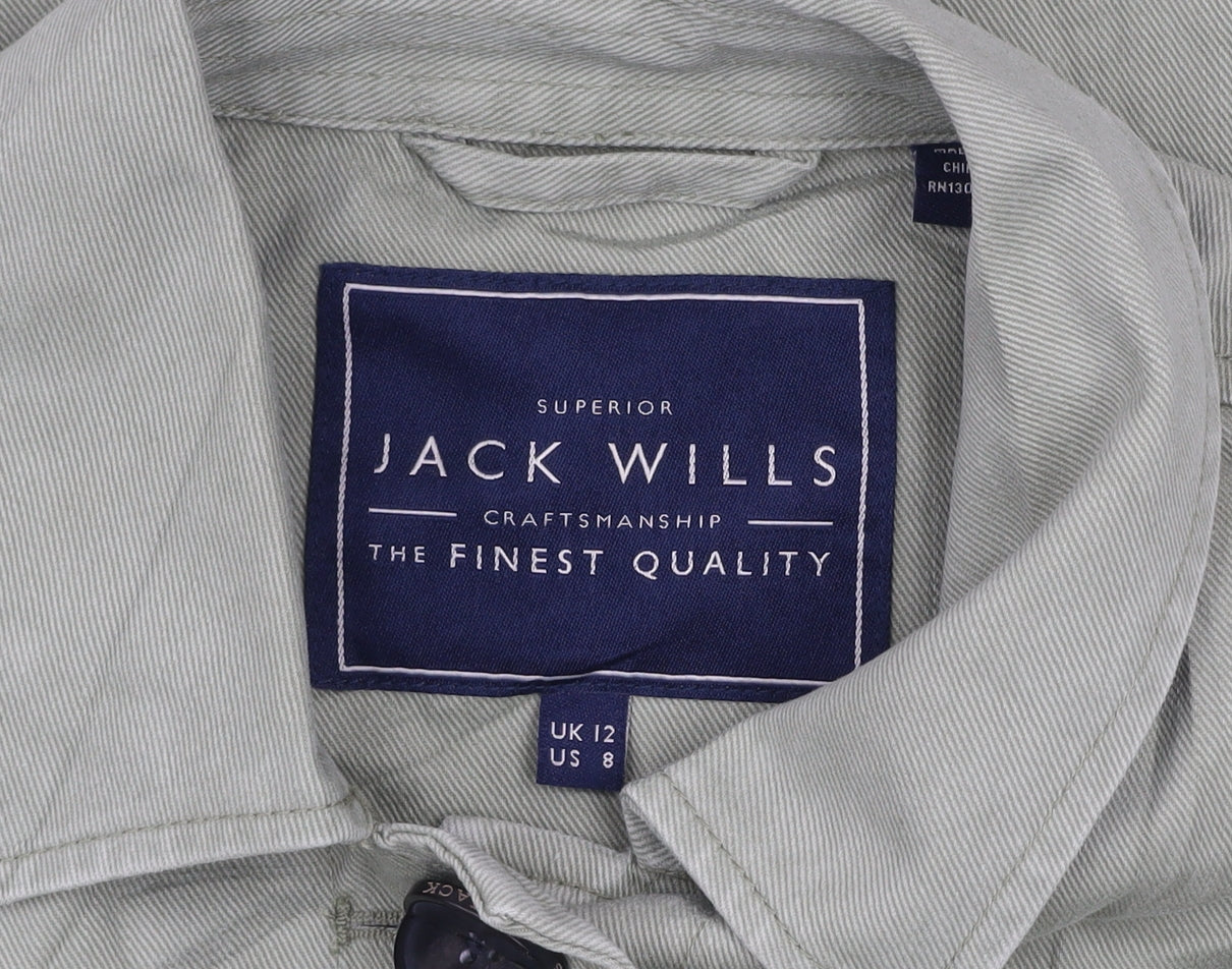 Jack Wills Women’s Green Military Style Cotton Jacket Size 12