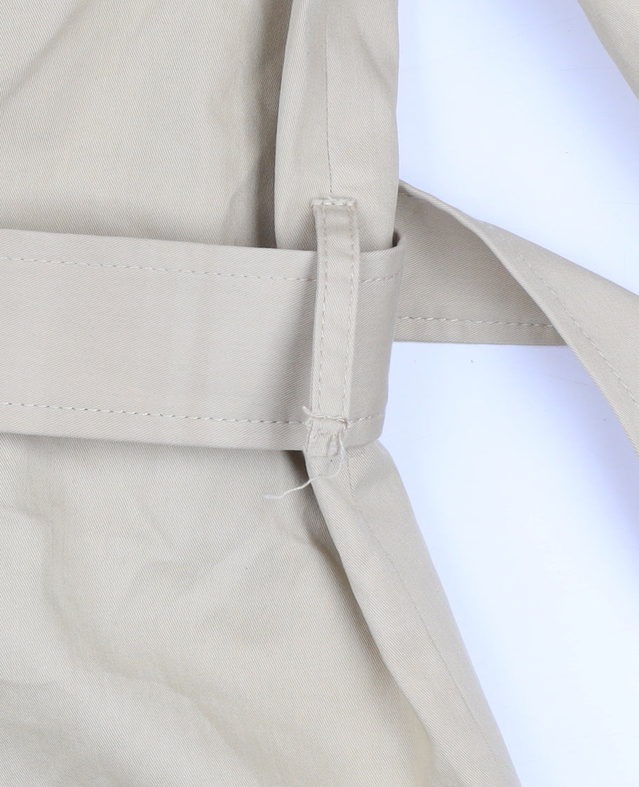 Jack Wills Womens Beige Trench Coat Size 8 Belted Mid-Length Classic