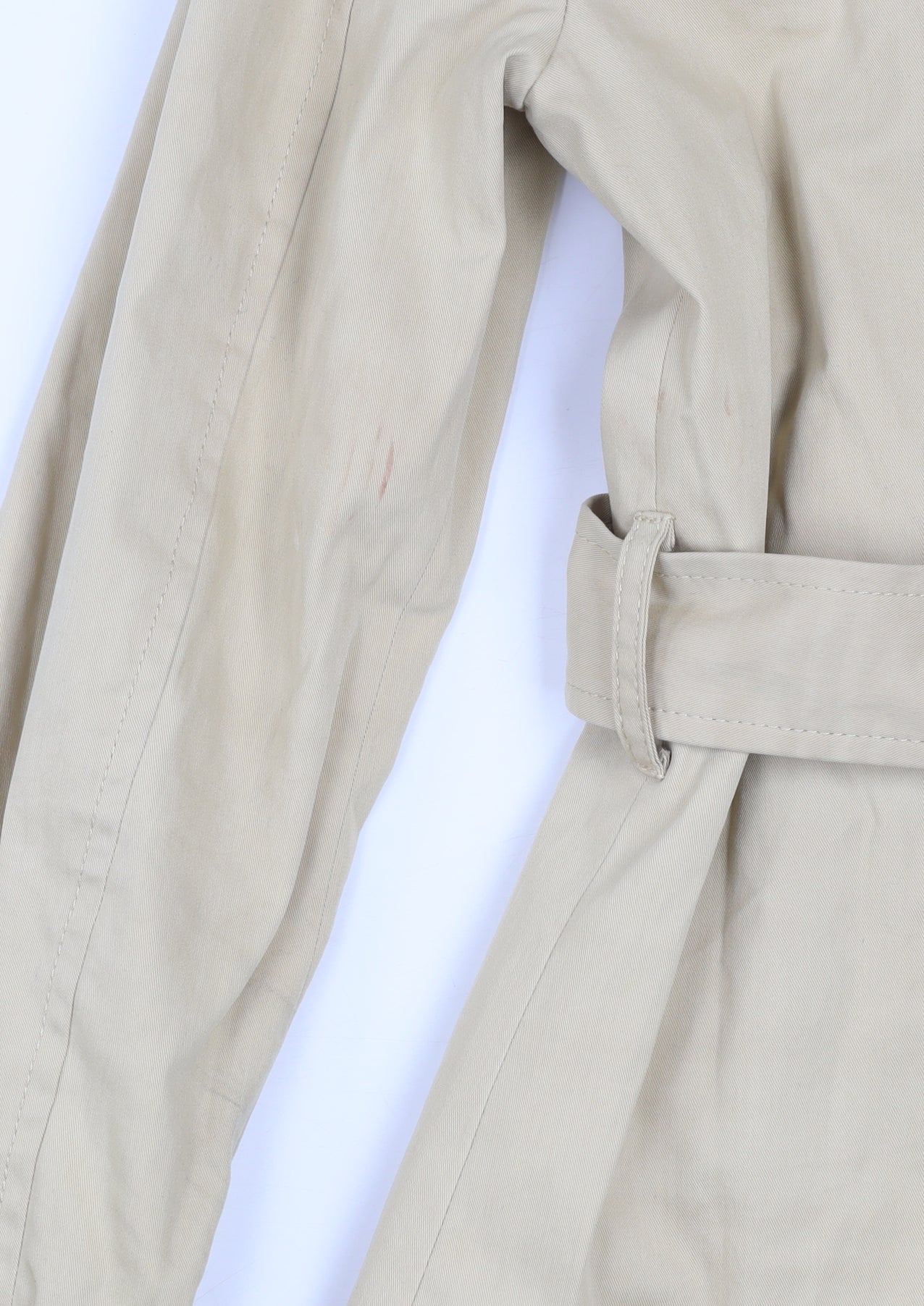 Jack Wills Womens Beige Trench Coat Size 8 Belted Mid-Length Classic