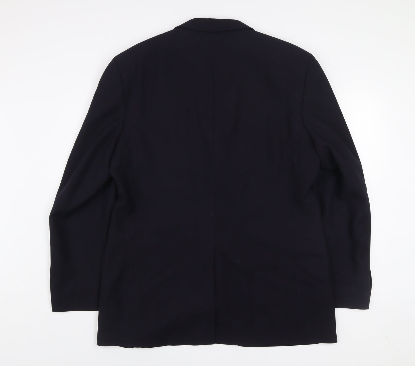 Centaur Men's Black Wool Blend Regular Fit Three-Button Blazer 42R