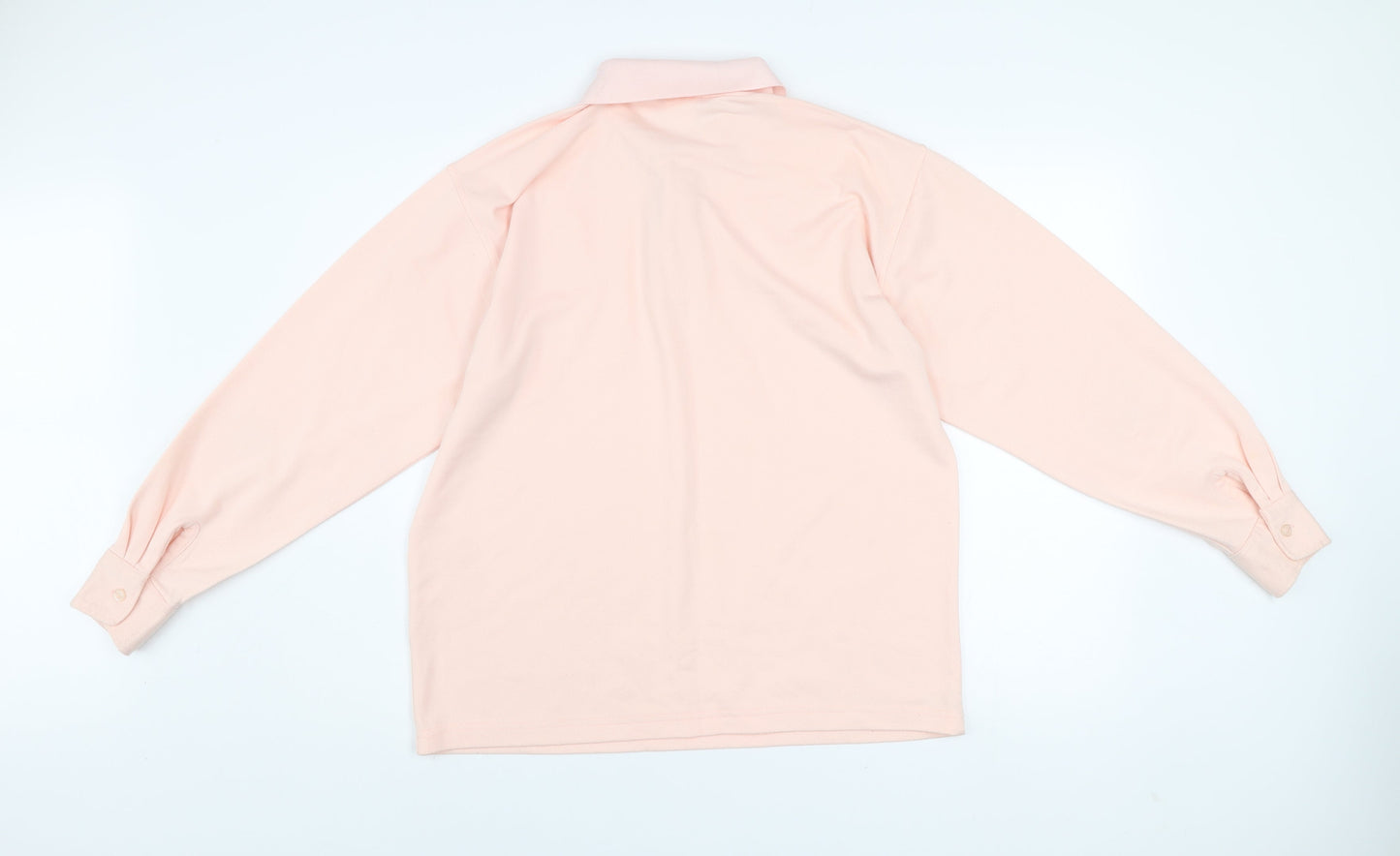 Lacoste Men's Pink Long Sleeve Cotton Polo Shirt Size L Classic Fit