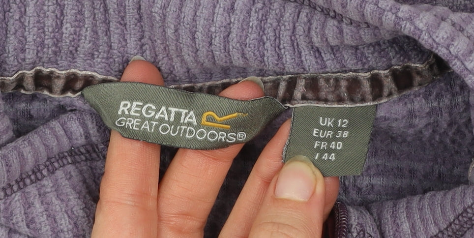 Regatta Women’s Purple 1/4 Zip Fleece Sweatshirt UK 12