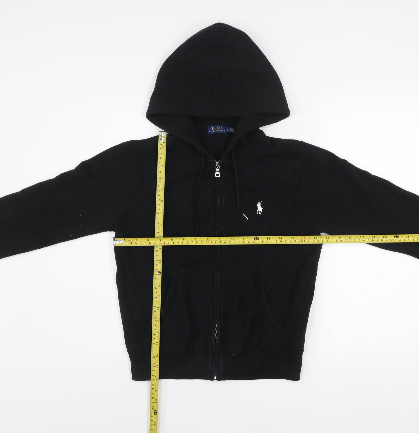 Ralph Lauren Men's Black Full Zip Hoodie Size M Classic Fit