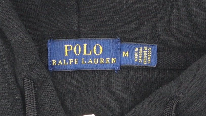 Ralph Lauren Men's Black Full Zip Hoodie Size M Classic Fit