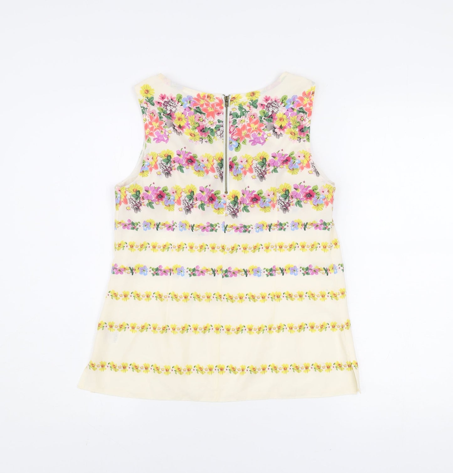 Wallis Petite Women’s Multicoloured Floral Sleeveless Tunic Blouse Size 8