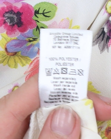 Wallis Petite Women’s Multicoloured Floral Sleeveless Tunic Blouse Size 8