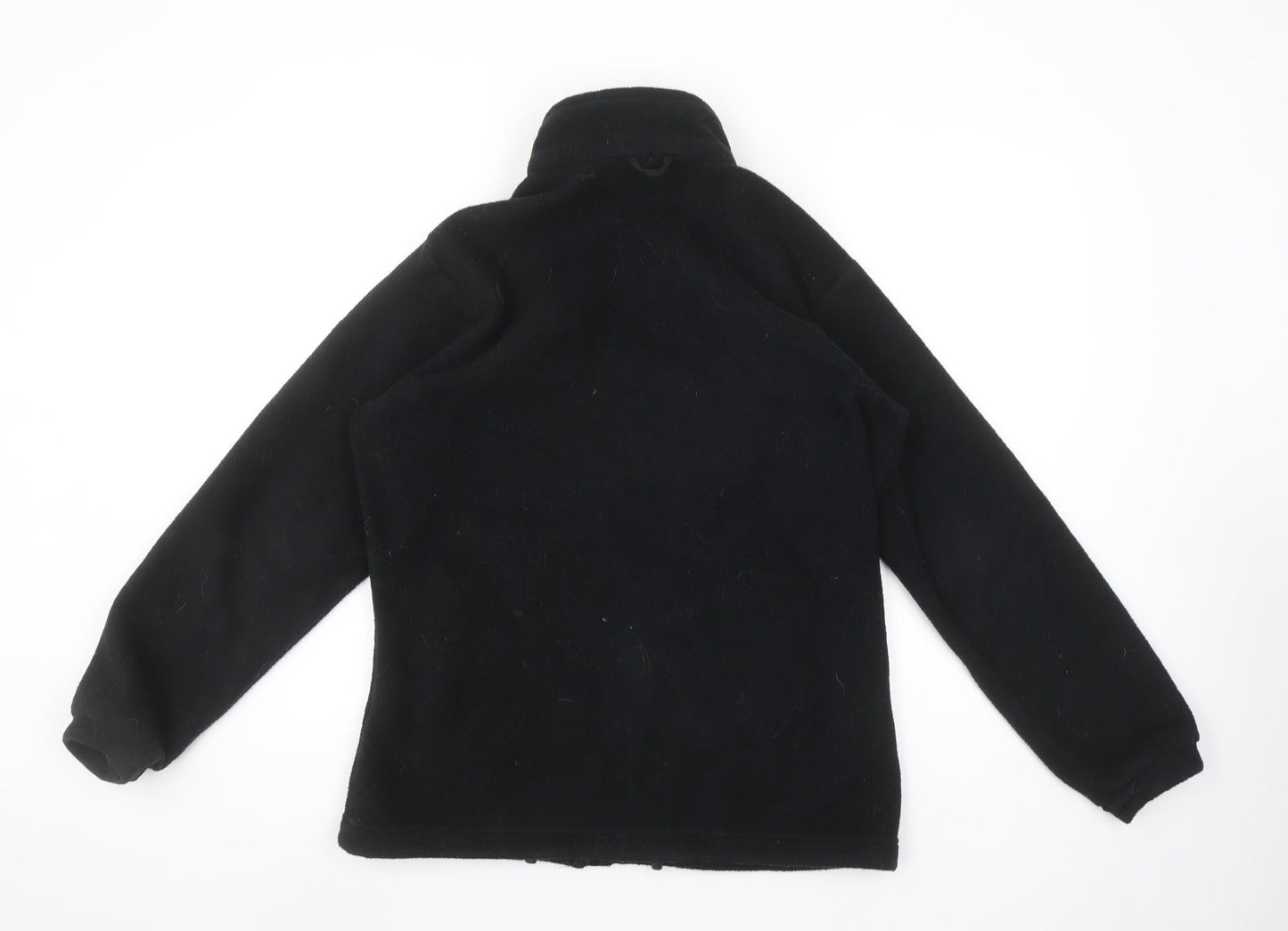 Jack Wolfskin Womens Black Fleece Full Zip Outdoor Jacket Size 12