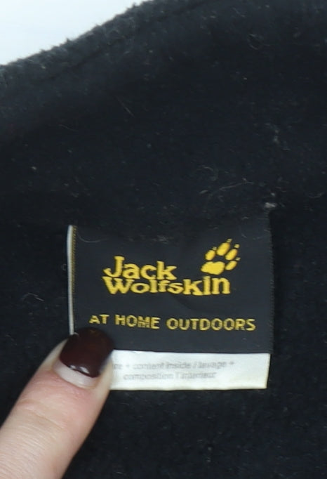 Jack Wolfskin Womens Black Fleece Full Zip Outdoor Jacket Size 12