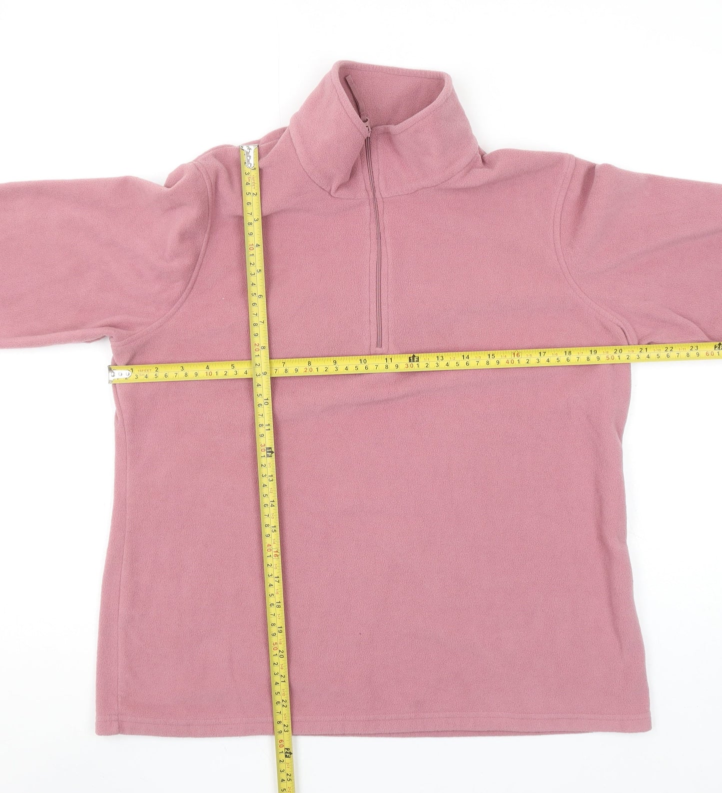 Mountain Warehouse Womens Pink 1/2 Zip Fleece Pullover Sweatshirt L
