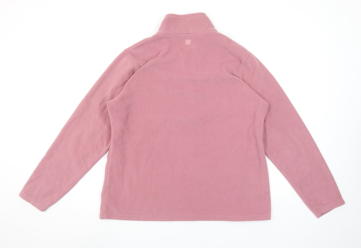 Mountain Warehouse Womens Pink 1/2 Zip Fleece Pullover Sweatshirt L