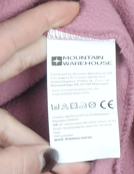 Mountain Warehouse Womens Pink 1/2 Zip Fleece Pullover Sweatshirt L