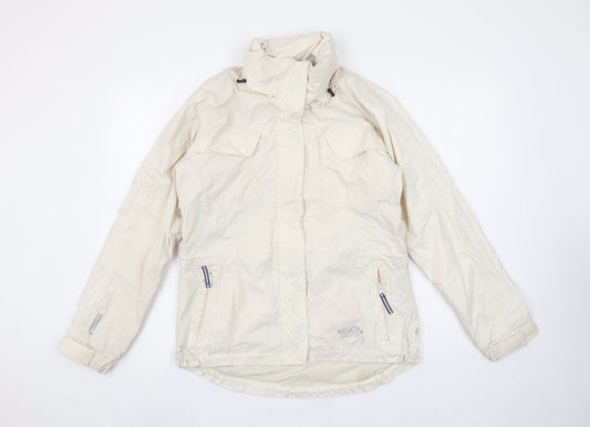 Regatta Women's Ivory Waterproof Rain Jacket Size 14 Lined Hooded Coat