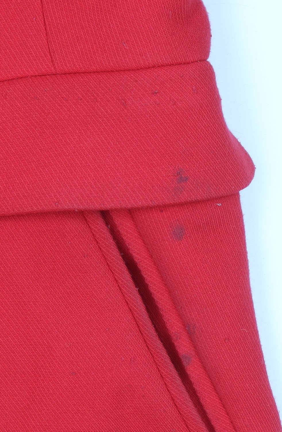 Mango Women Red Pea Coat Size 14 Lined Classic Mid-Length Button