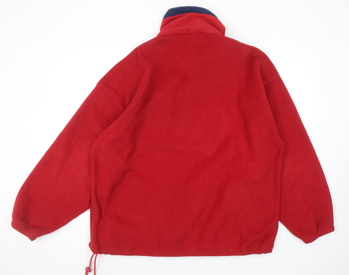 Mario Valente Men's Red Fleece 1/4 Zip Pullover Sweatshirt XL