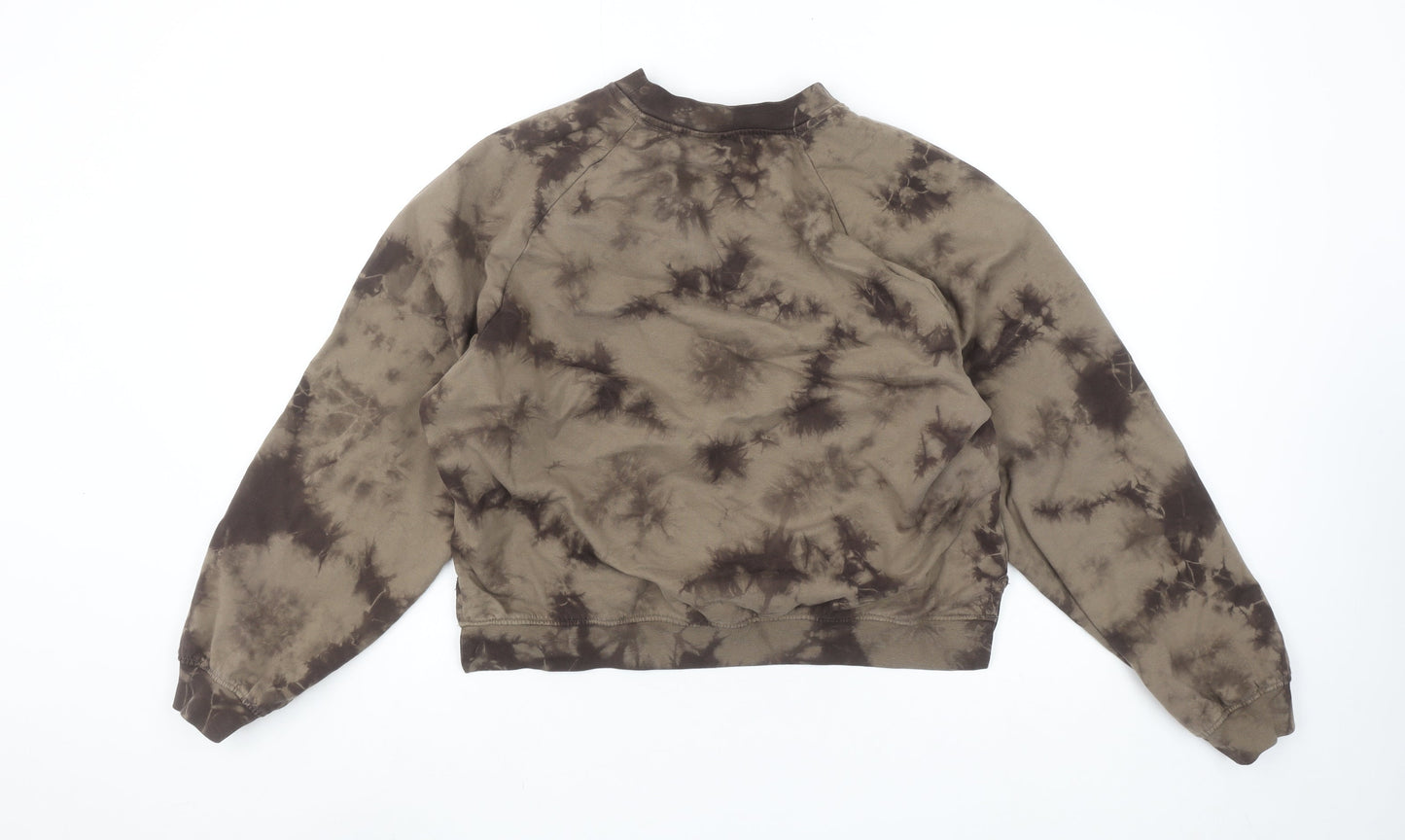 ONLY LIFE Women's Brown Tie-Dye Pullover Sweatshirt M Cotton Casual