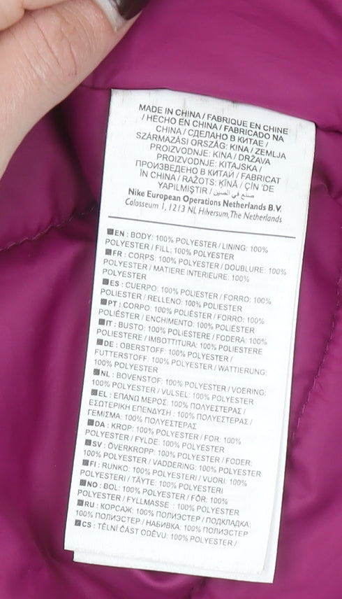 Nike Men’s Purple Manchester City Hooded Parka Jacket Size M