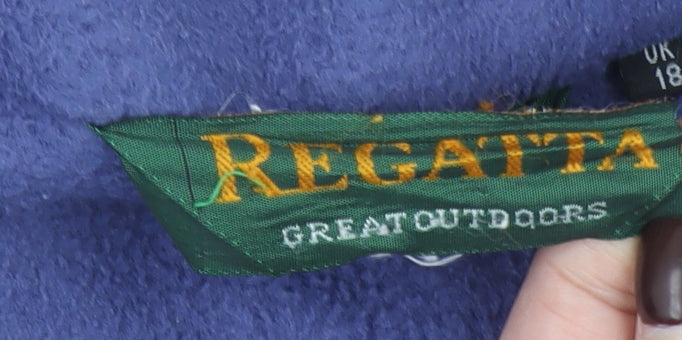 Regatta Womens Purple Fleece Full Zip Jacket UK 18 Warm Outdoor Coat