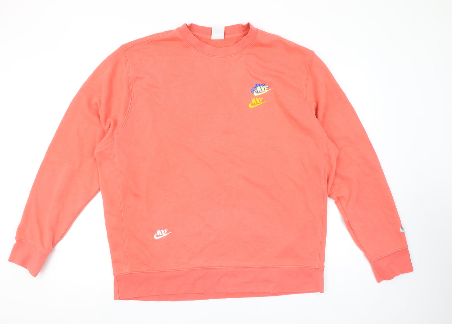 Womens UK XL Relaxed Nike Pink Pullover Sweatshirt