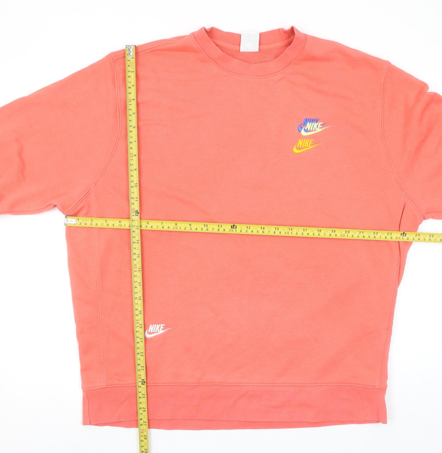 Womens UK XL Relaxed Nike Pink Pullover Sweatshirt