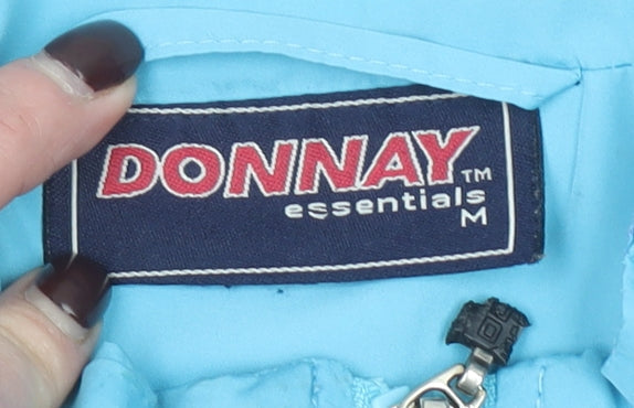 Donnay Women Blue Polyester Sleeveless Waistcoat Size M