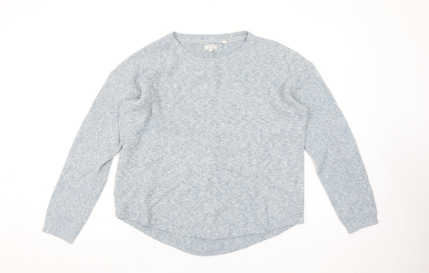 Fat Face Women Blue Size 14 Crew Neck Knit Jumper