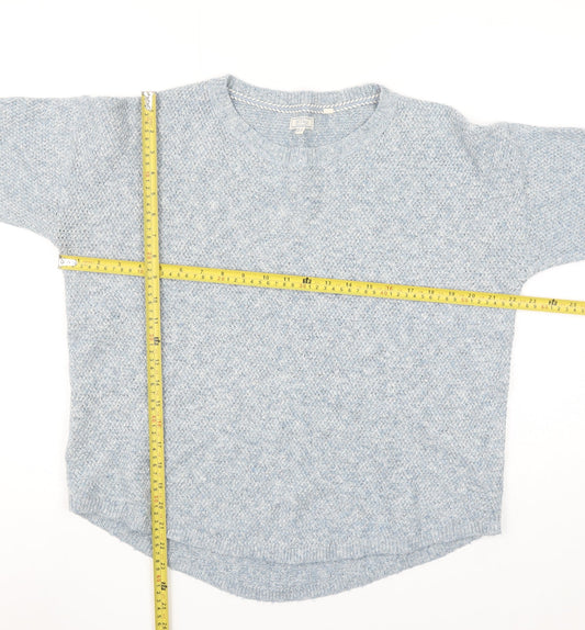 Fat Face Women Blue Size 14 Crew Neck Knit Jumper