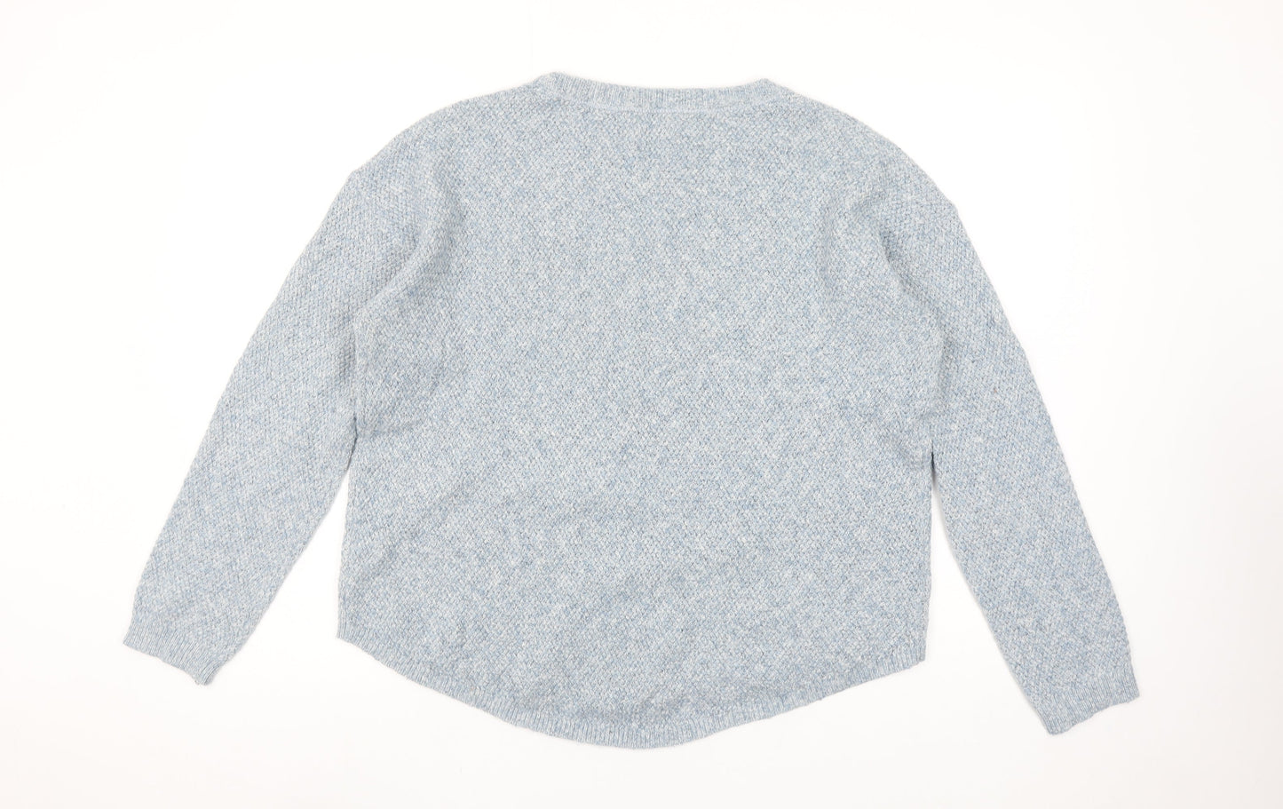 Fat Face Women Blue Size 14 Crew Neck Knit Jumper