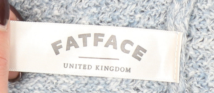 Fat Face Women Blue Size 14 Crew Neck Knit Jumper