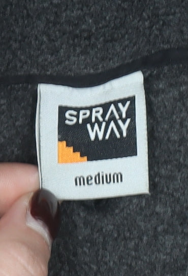 Sprayway Men’s Grey Fleece Full Zip Outdoor Jacket Size M