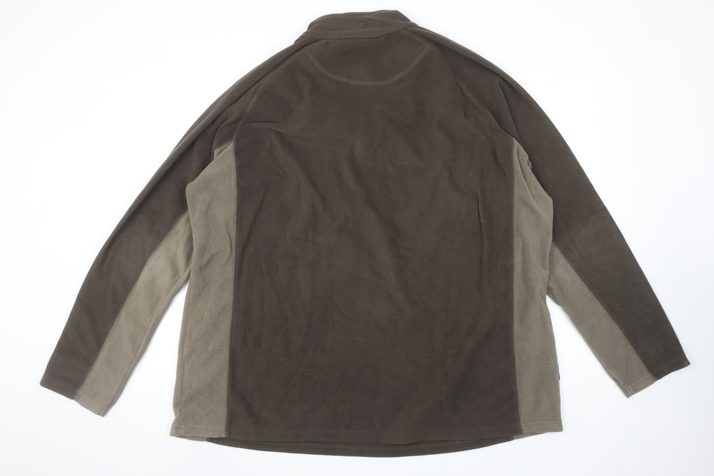 Mountain Warehouse Men's Brown 3XL Fleece 1/4 Zip Pullover Sweatshirt