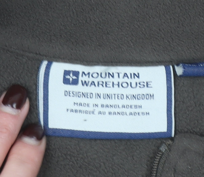 Mountain Warehouse Men's Brown 3XL Fleece 1/4 Zip Pullover Sweatshirt