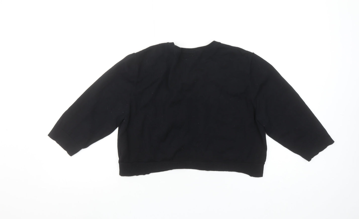 Monsoon Women’s Black Cotton Blend 3/4 Sleeve Cardigan Size 16