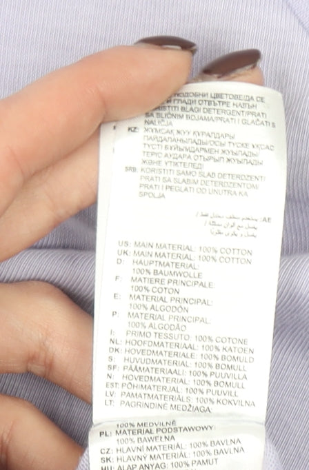 adidas Men's Purple Retro Logo Short Sleeve Cotton T-Shirt Size S