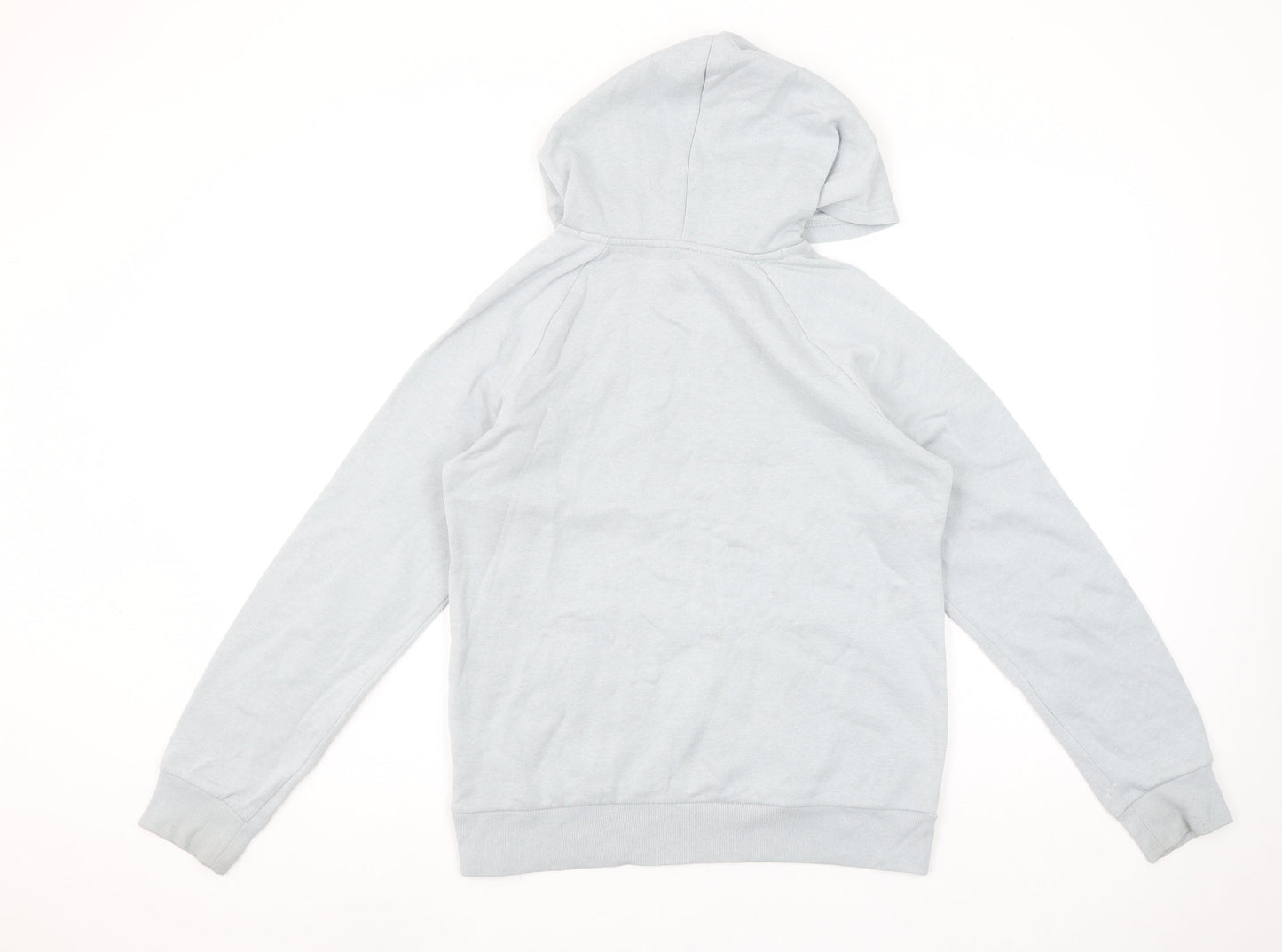 Under Armour Boys Grey YLG Pullover Hoodie Cotton Blend ColdGear