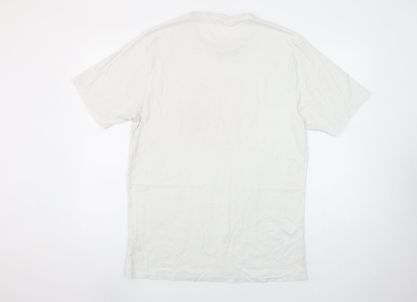 Diesel Men’s White XL Retro Logo Graphic Cotton T-Shirt