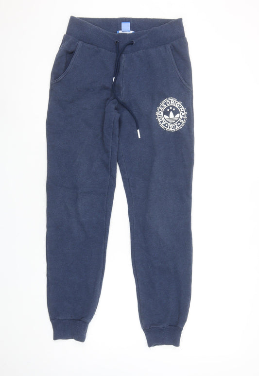 Adidas Originals Women's Navy Blue Jogger Sweatpants Size 10 Cotton Blend