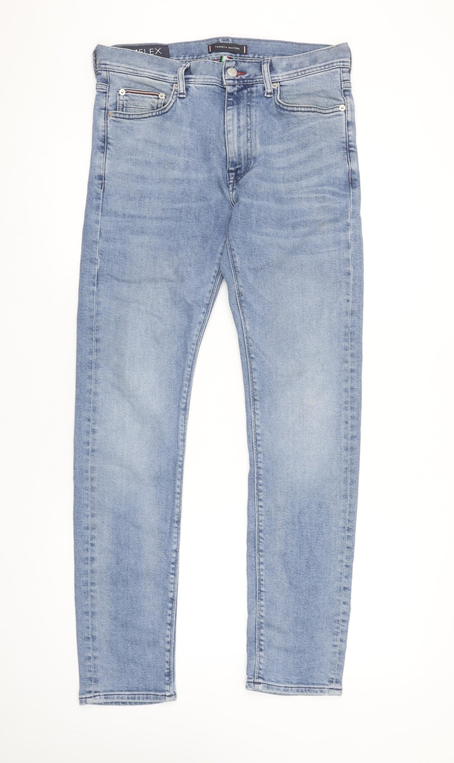 Tommy Hilfiger Men's Blue Slim Fit Stretch Straight Jeans 30/30