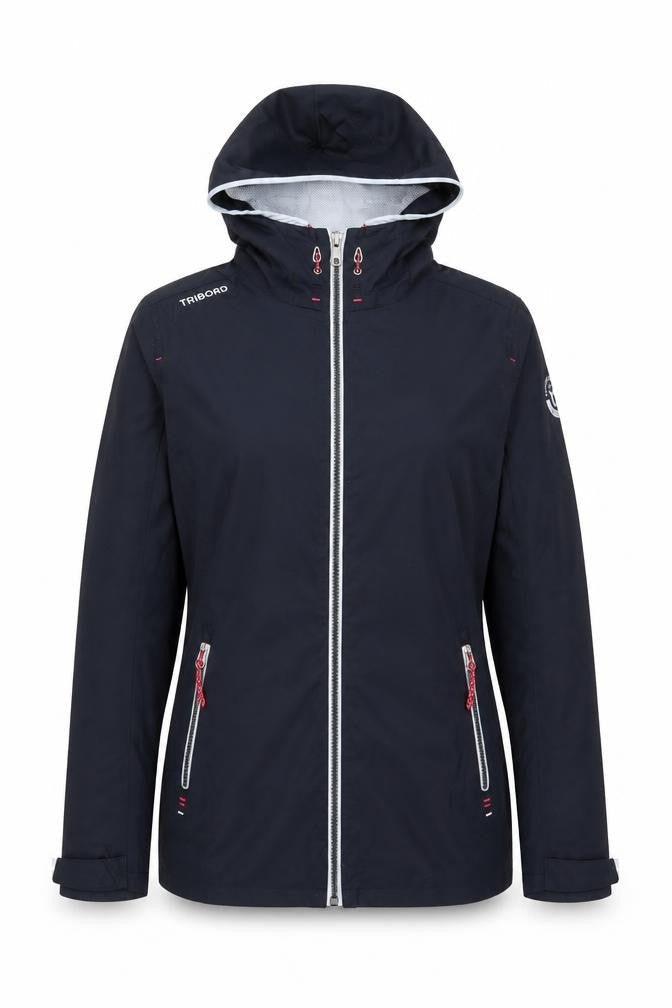 Tribord Women's Blue Waterproof Hooded Rain Jacket 2XS
