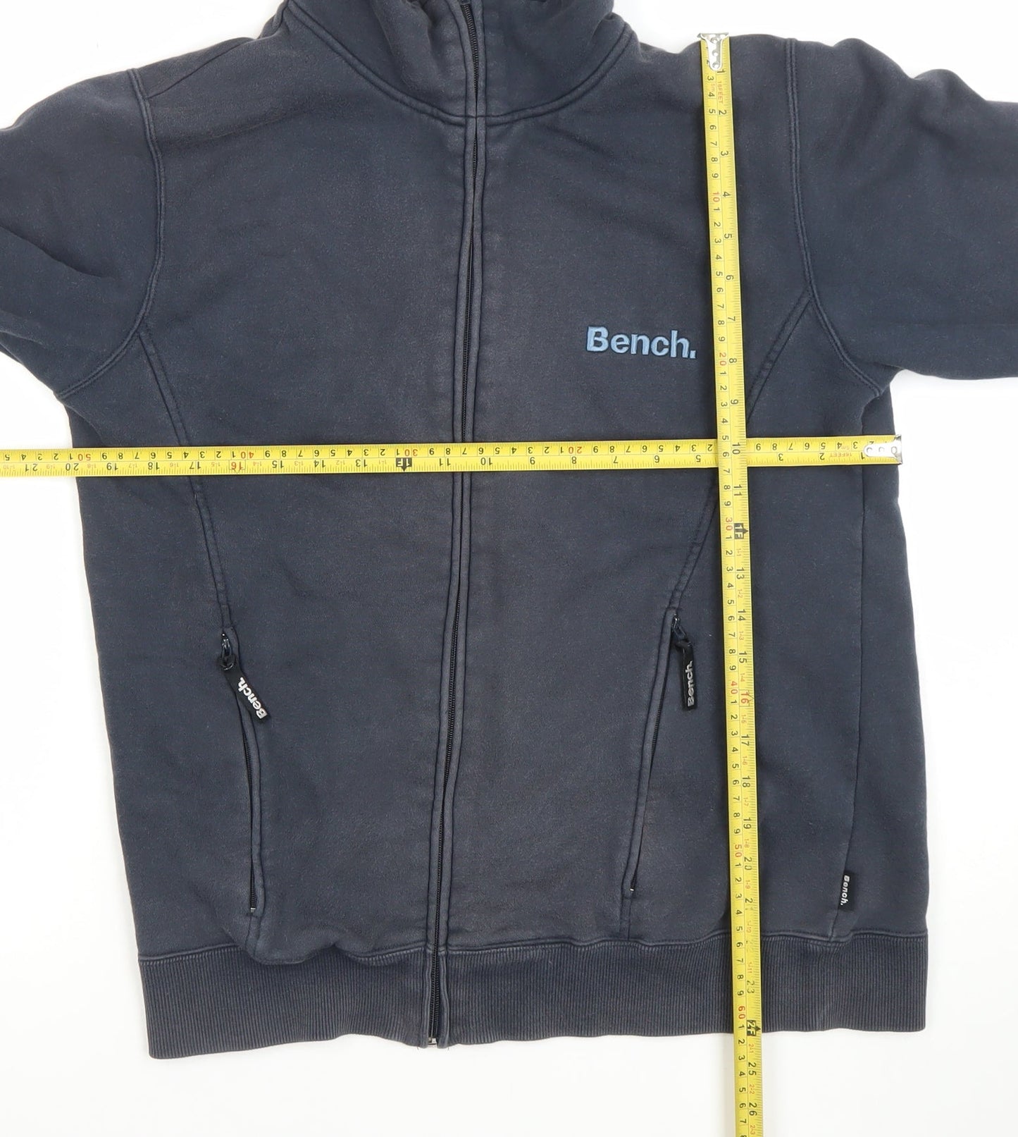 Bench Men's Blue Full Zip Sweatshirt Jacket Size M